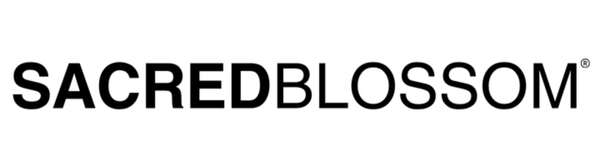 Logo of 'Sacred Blossom' on a white background